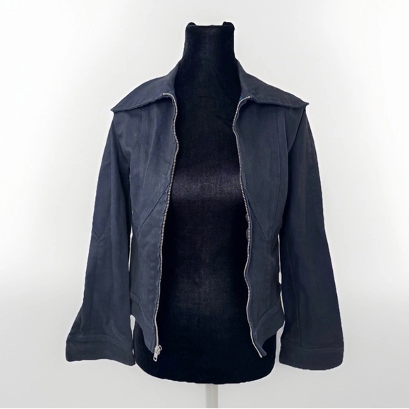 Stoned Immaculate Denim Jacket Sz XS Womens Fitted Boho Party Concert City Sexy - Picture 2 of 11